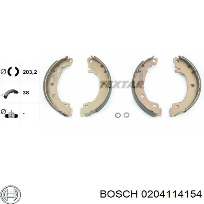 Zapatas de freno 0204114154 Bosch