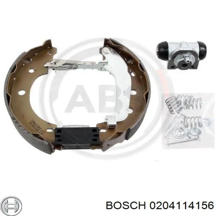 0204114156 Bosch kit de frenos de tambor, con cilindros, completo