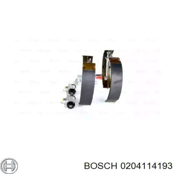 0 204 114 193 Bosch kit de frenos de tambor, con cilindros, completo