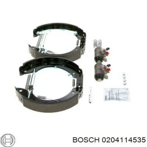 0204114535 Bosch juego de zapatas de frenos de tambor, con cilindros, completo