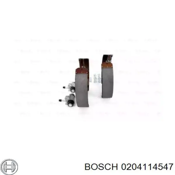 204114547 Bosch kit de frenos de tambor, con cilindros, completo