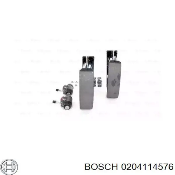 0 204 114 576 Bosch kit de frenos de tambor, con cilindros, completo