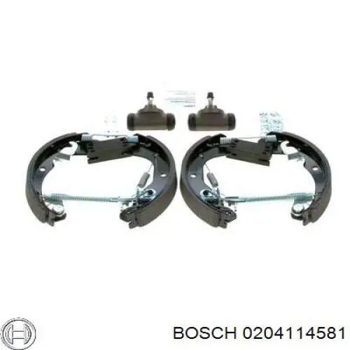 0204114581 Bosch kit de frenos de tambor, con cilindros, completo
