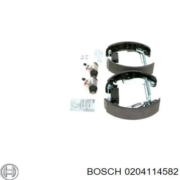0 204 114 582 Bosch kit de frenos de tambor, con cilindros, completo