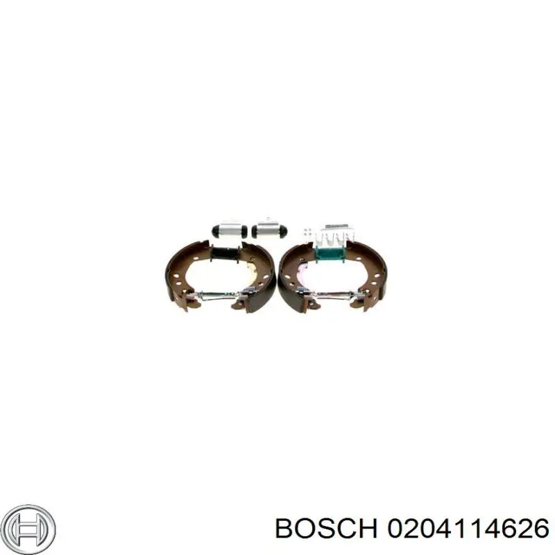 0204114626 Bosch kit de frenos de tambor, con cilindros, completo