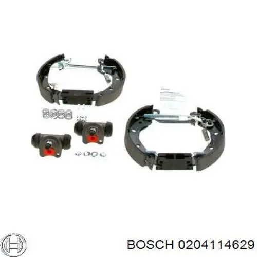 0 204 114 629 Bosch kit de frenos de tambor, con cilindros, completo