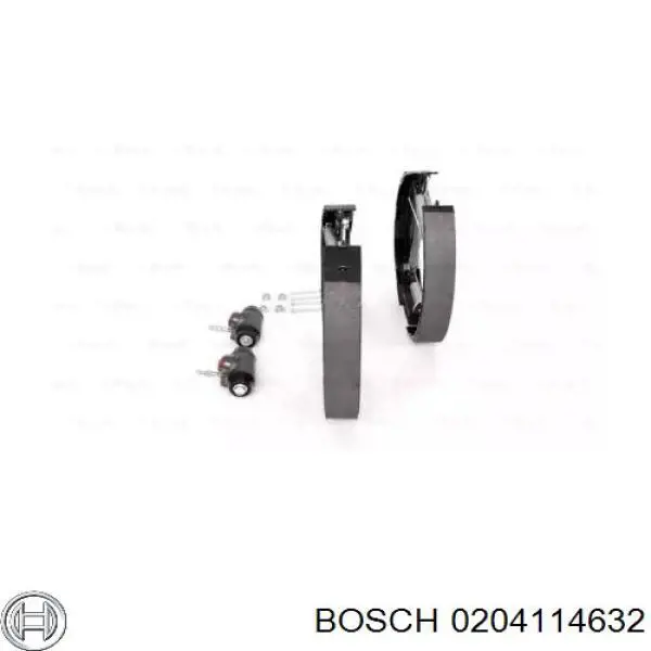 0204114632 Bosch kit de frenos de tambor, con cilindros, completo