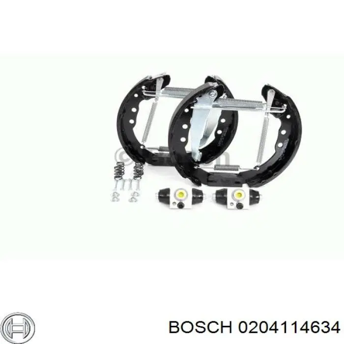 Kit de frenos de tambor, con cilindros, completo 0204114634 Bosch