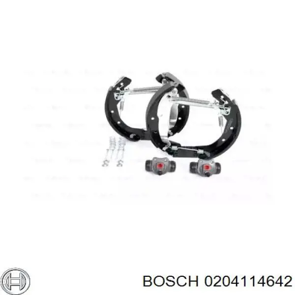 0 204 114 642 Bosch zapatas de frenos de tambor traseras