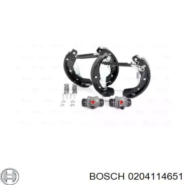 0 204 114 651 Bosch zapatas de frenos de tambor traseras