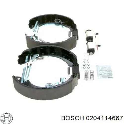 0 204 114 667 Bosch zapatas de frenos de tambor traseras