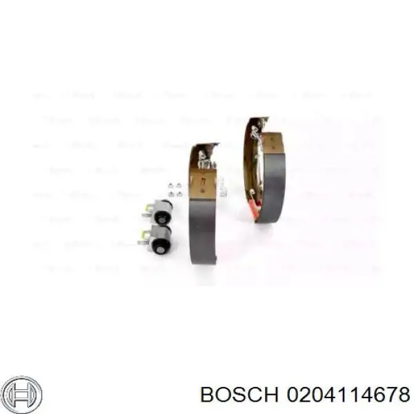 0 204 114 678 Bosch kit de frenos de tambor, con cilindros, completo