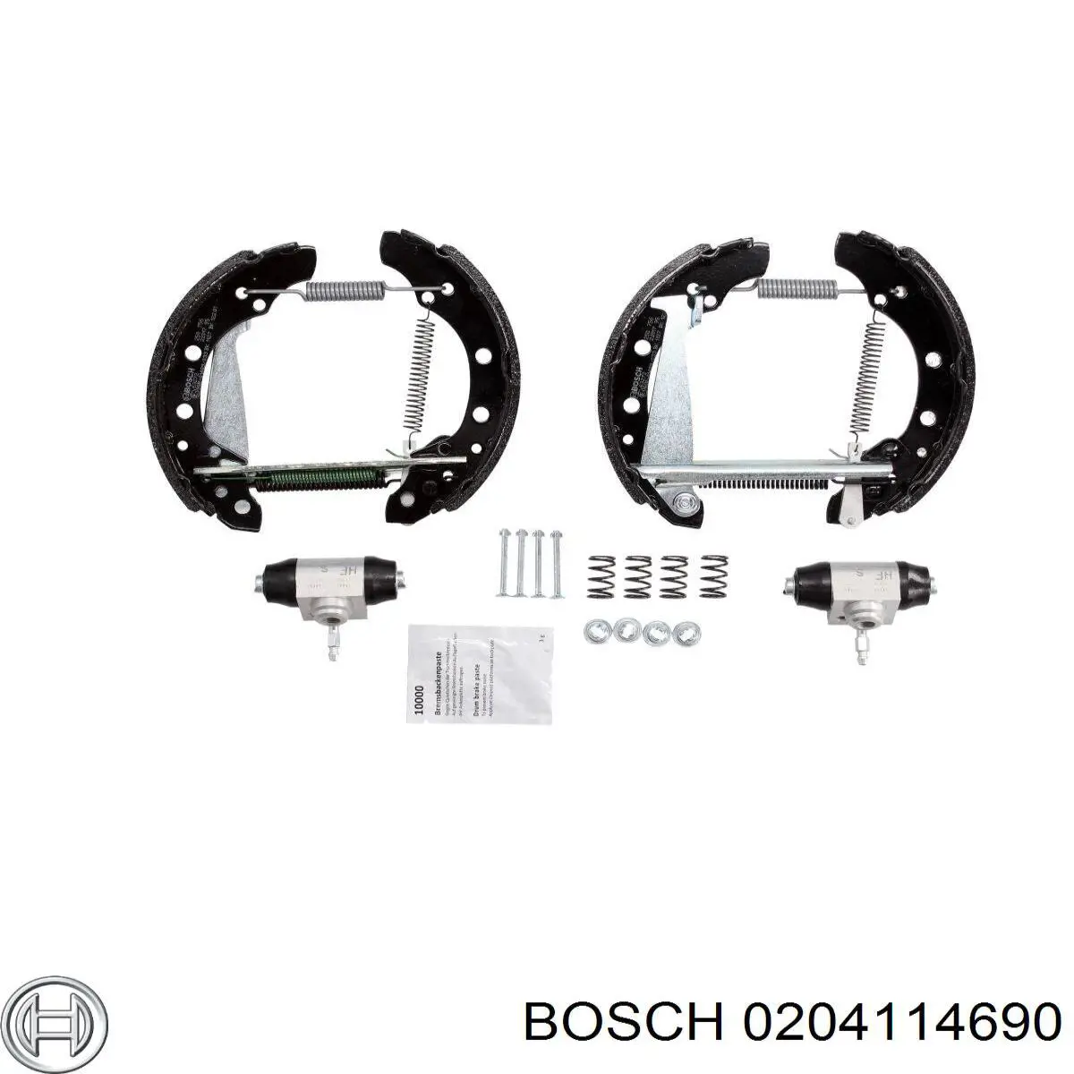 0 204 114 690 Bosch kit de frenos de tambor, con cilindros, completo