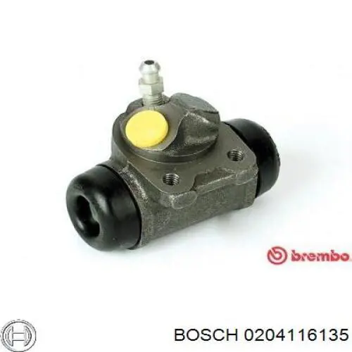 0204116135 Bosch cilindro de freno de rueda trasero