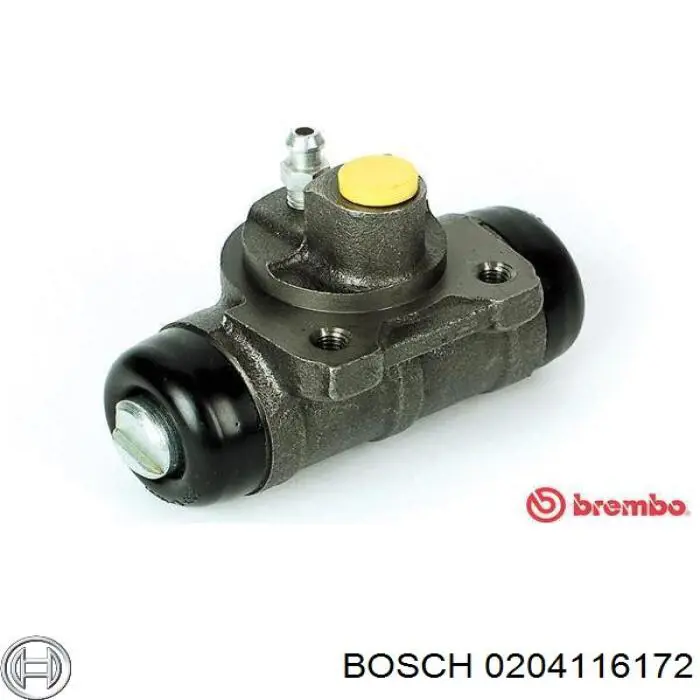 0204116172 Bosch cilindro de freno de rueda trasero