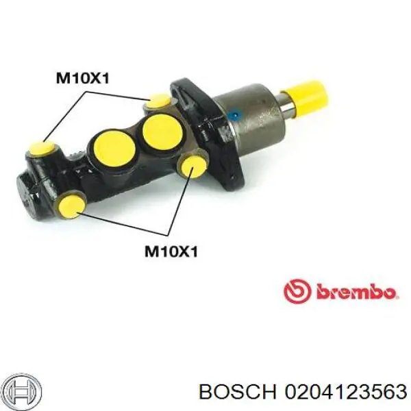 0204123563 Bosch cilindro principal de freno