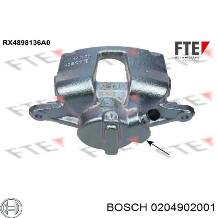 0204902001 Bosch pinza de freno trasera izquierda