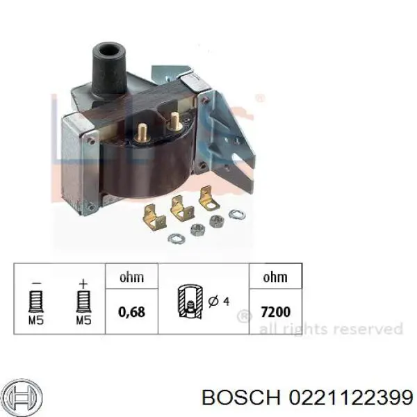 Bobina 0221122399 Bosch