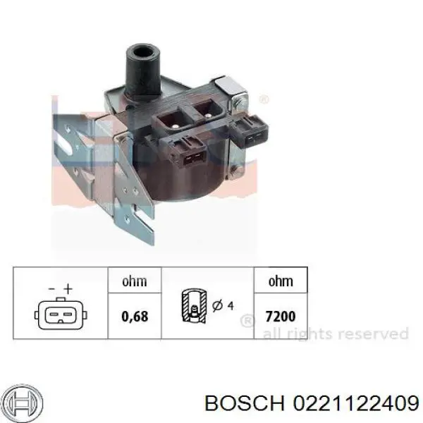 Bobina 0221122409 Bosch