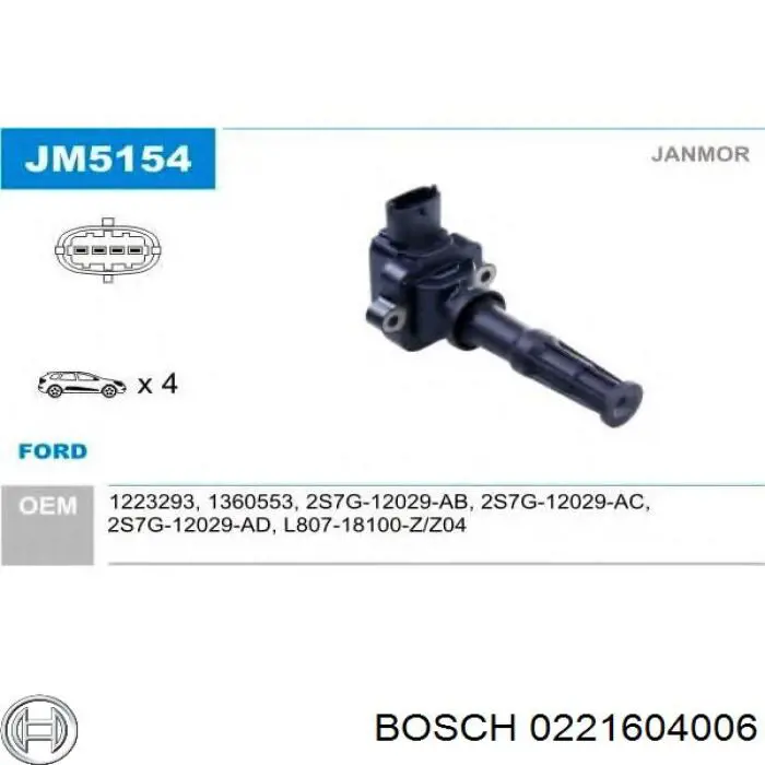 Bobina 0221604006 Bosch