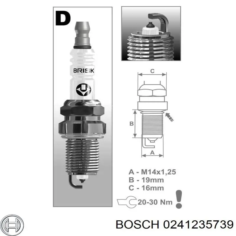 0241235739 Bosch bujía