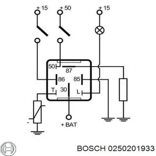 Relé de los calentadores 0250201933 Bosch