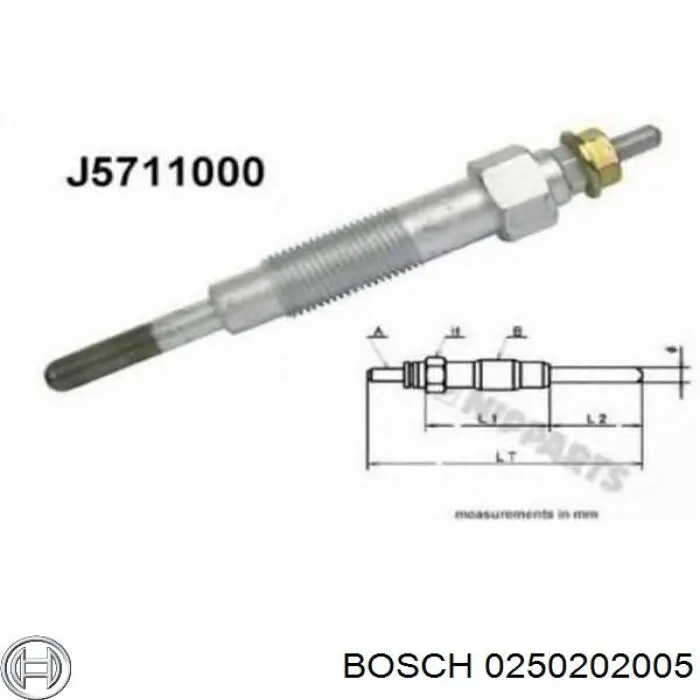 Bujía de incandescencia Nissan Sunny 1 B11