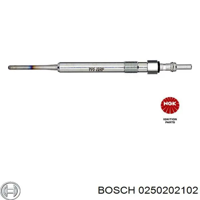 0250202102 Bosch bujía de precalentamiento