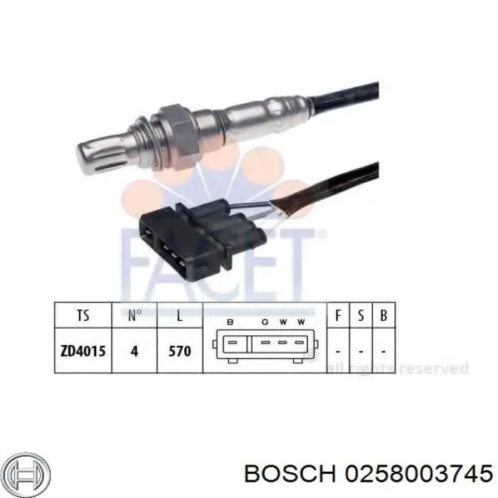 Sensor de oxígeno previo al catalizador Bosch 0258003745 precio, desde 41,92 EUR