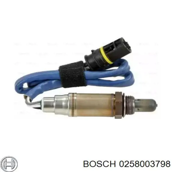 Sonda lambda, sensor de oxígeno antes del catalizador derecho 0258003798 Bosch