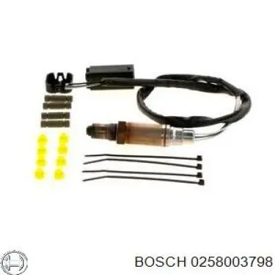 Comprar 0258003798 Bosch Sonda lambda, sensor de oxígeno antes del catalizador derecho