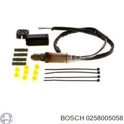 0258005058 Bosch sonda lambda, sensor de oxígeno despues del catalizador izquierdo