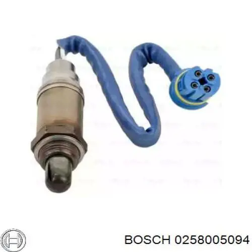 0258005094 Bosch sonda lambda, sensor de oxígeno despues del catalizador izquierdo
