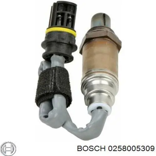 Sonda lambda, sensor de oxígeno antes del catalizador derecho 0258005309 Bosch
