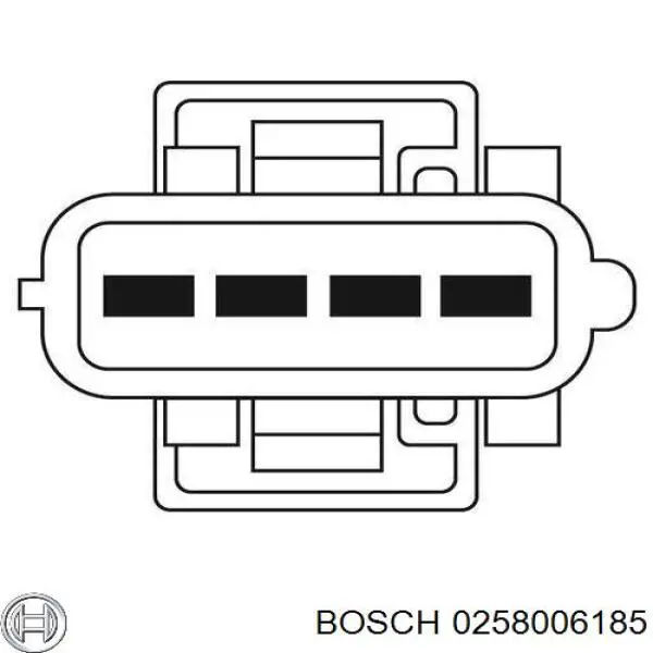 0258006185 Bosch sonda lambda sensor de oxigeno post catalizador