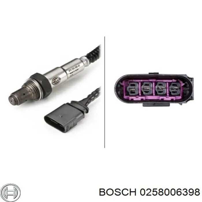 0258006398 Bosch sonda lambda sensor de oxigeno post catalizador