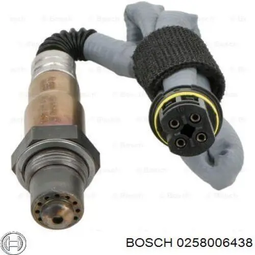 0258006438 Bosch sonda lambda, sensor de oxígeno despues del catalizador izquierdo