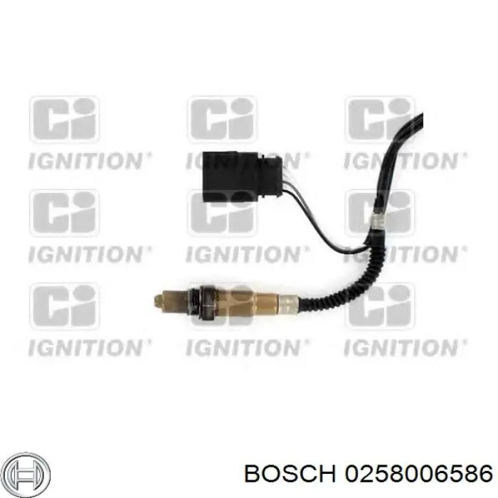 Comprar 0258006586 Bosch Sonda lambda, sensor de oxígeno después del catalizador derecho