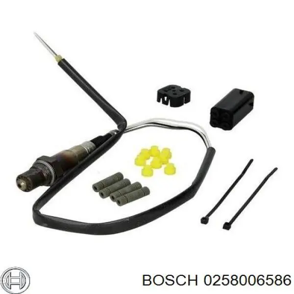 Sonda lambda, sensor de oxígeno después del catalizador derecho 0258006586 Bosch