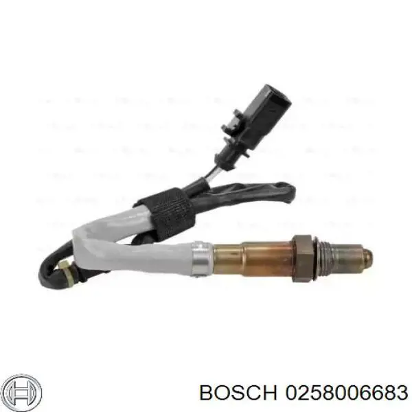 0258006683 Bosch sonda lambda, sensor de oxígeno despues del catalizador derecho
