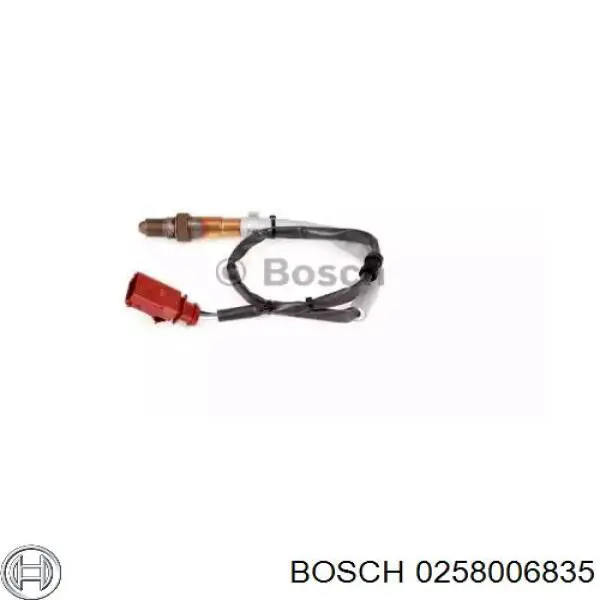 0258006835 Bosch sonda lambda, sensor de oxígeno despues del catalizador izquierdo