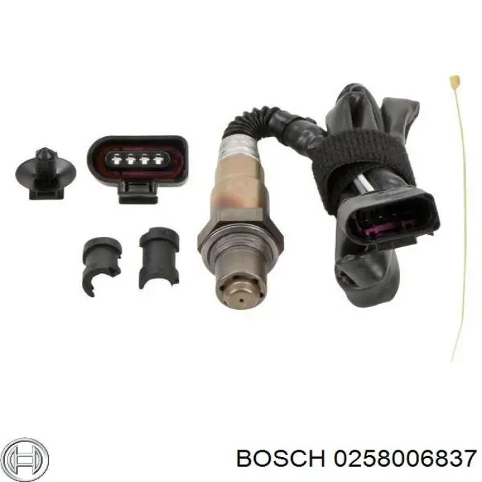 0258006837 Bosch sonda lambda, sensor de oxígeno despues del catalizador izquierdo