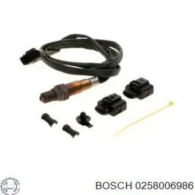 0258006986 Bosch sonda lambda, sensor de oxígeno despues del catalizador derecho