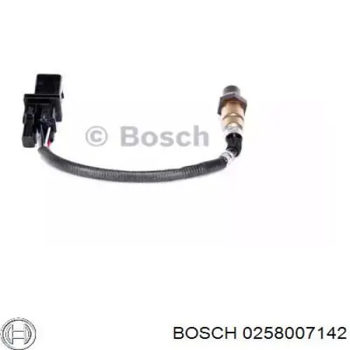 Sonda lambda, sensor de oxígeno antes del catalizador izquierdo 0258007142 Bosch
