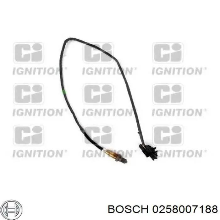 Sonda lambda, sensor de oxígeno antes del catalizador izquierdo 0258007188 Bosch