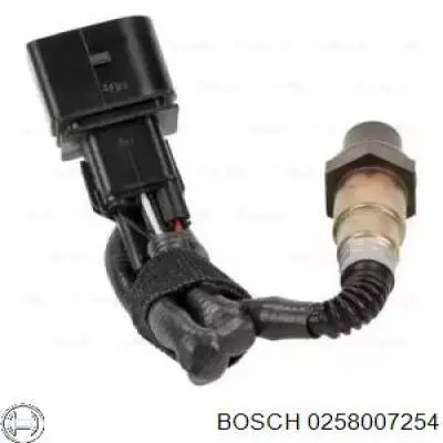 0258007254 Bosch sonda lambda, sensor de oxígeno antes del catalizador derecho