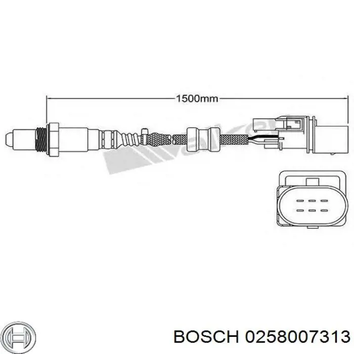 0258007313 Bosch sonda lambda, sensor de oxígeno antes del catalizador izquierdo