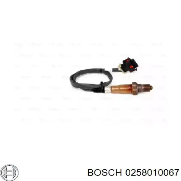 Sonda lambda, sensor de oxígeno después del catalizador derecho 0258010067 Bosch