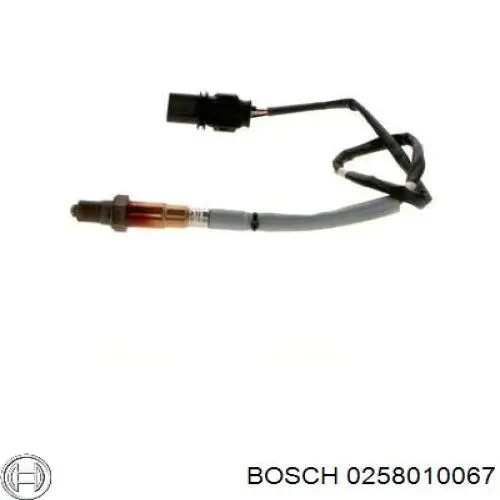 0258010067 Bosch Sonda lambda, sensor de oxígeno después del catalizador derecho
