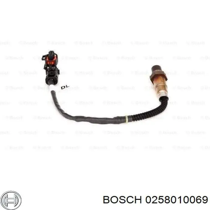 0258010069 Bosch sonda lambda sensor de oxigeno post catalizador